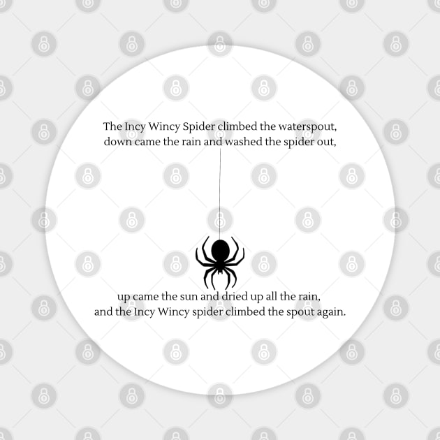 Incy Wincy Spider Nursery Rhyme Magnet by firstsapling@gmail.com